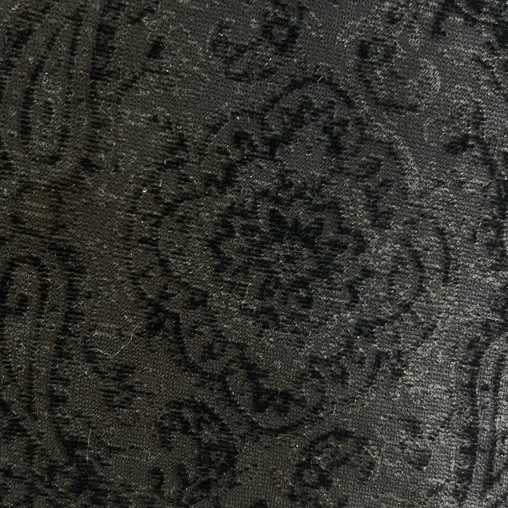 Zac & Rachel Black Velvet Paisley Romantic Cropped Pants Women's Size Large - Picture 7 of 16
